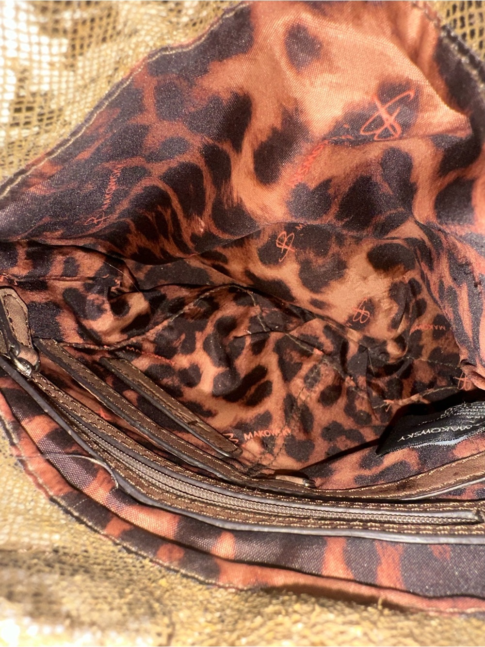 B Makowsky Snake-Print Shoulder Bag - Picture 3 of 3